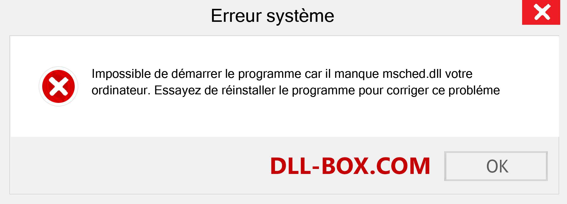 Le fichier msched.dll est manquant ?. Télécharger pour Windows 7, 8, 10 - Correction de l'erreur manquante msched dll sur Windows, photos, images